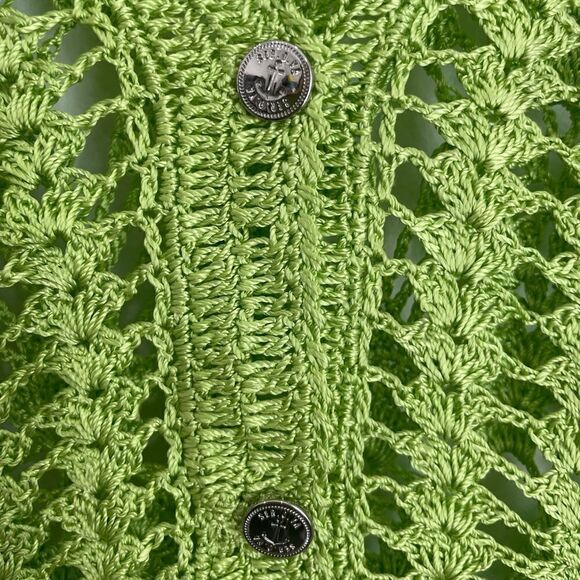 NWT $445 SER.O.YA Allison Crochet Cardigan in Lime - Picture 16 of 16